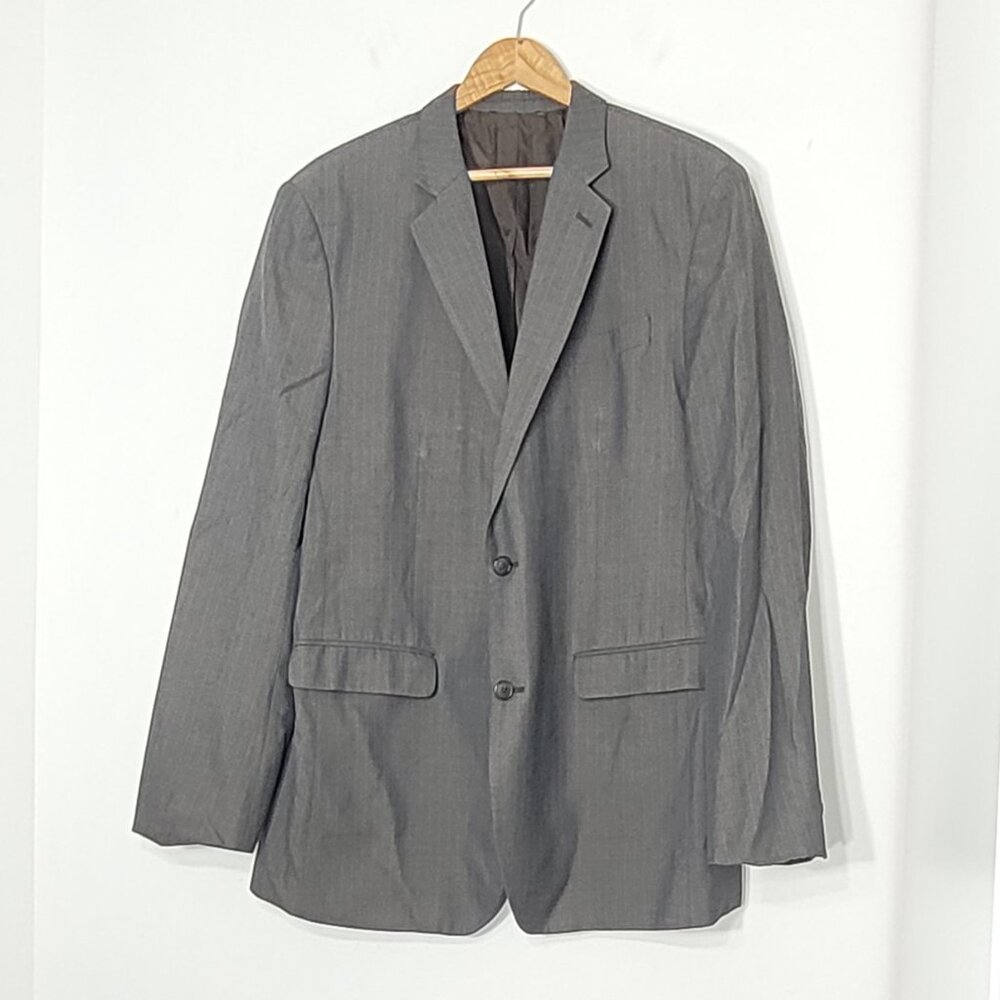Banana Republic Brown Grey Lapel Collar Classic Fit Button Down Suit Blazer 44L